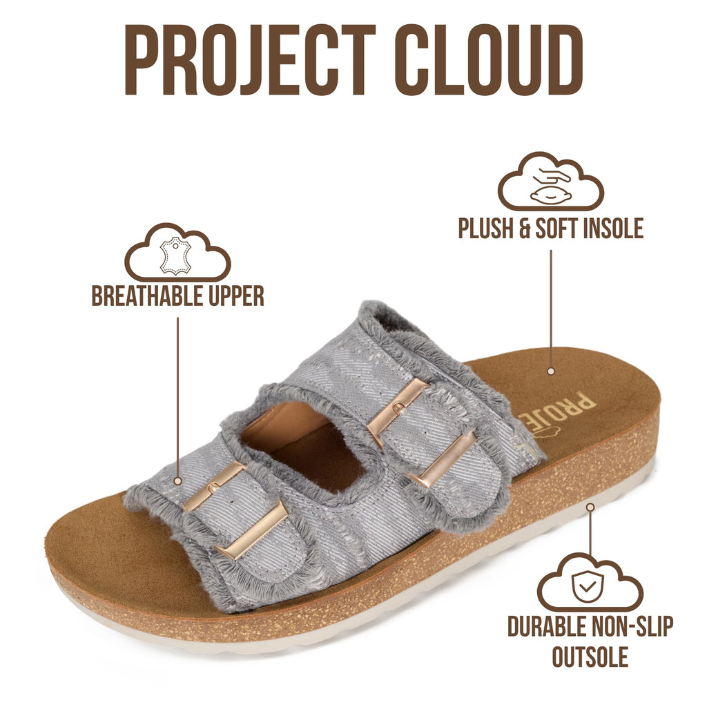 Women's | Womens Buckle Sandals | Plush and Soft Insole | Lightweight | Non-Slip - Light
