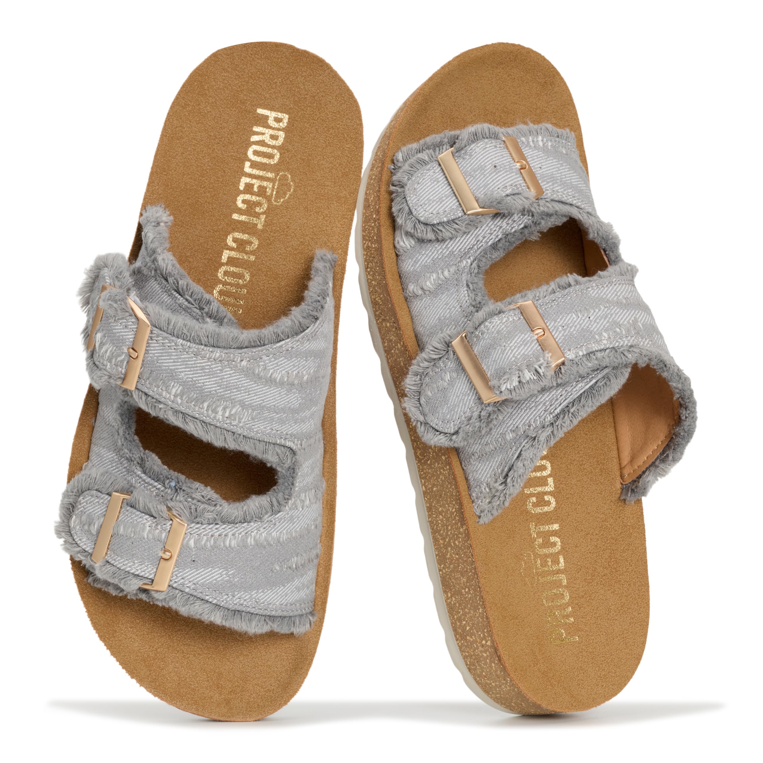 Women's | Womens Buckle Sandals | Plush and Soft Insole | Lightweight | Non-Slip - Light