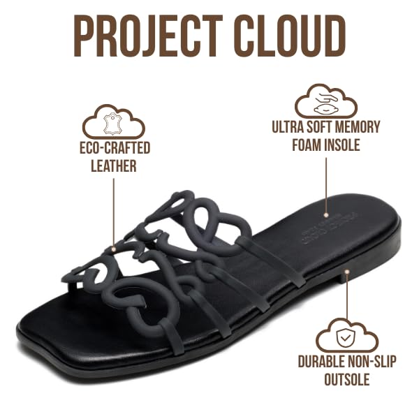 Women's | 100% Eco Leather Womens Sandals | Memory Foam | Lightweight | Non-Slip - Lisa