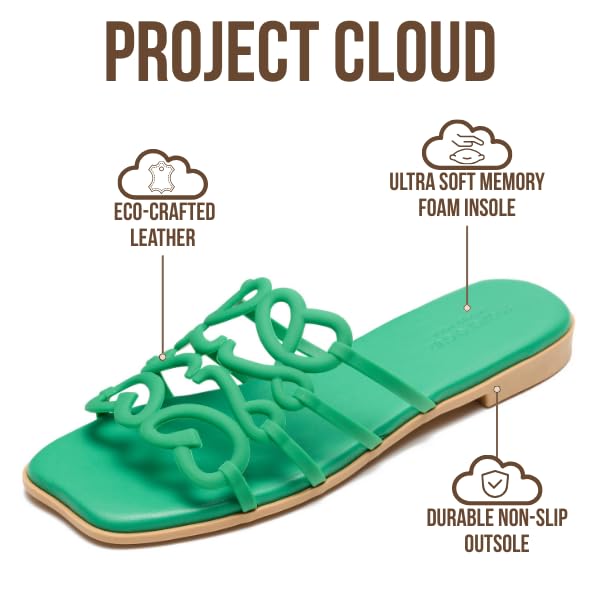 Women's | 100% Eco Leather Womens Sandals | Memory Foam | Lightweight | Non-Slip - Lisa