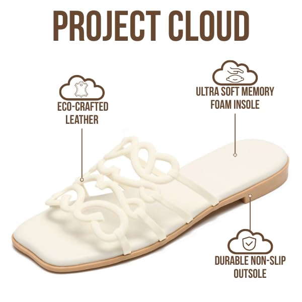Women's | 100% Eco Leather Womens Sandals | Memory Foam | Lightweight | Non-Slip - Lisa