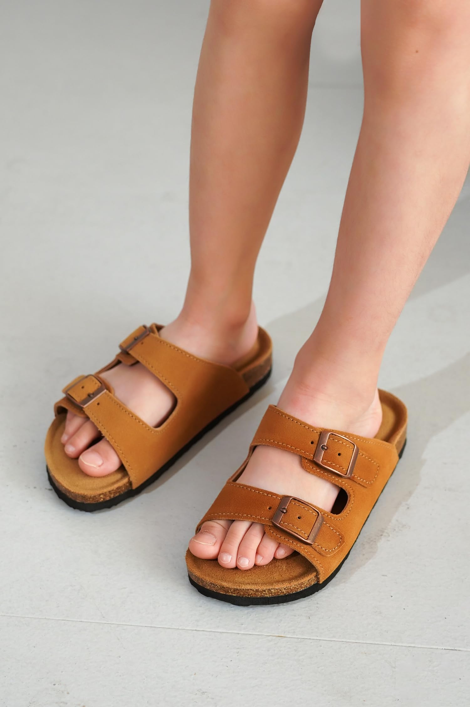 Kids | Genuine Leather Slides for Kids | Water Resistant | Lightweight | Non-Slip - Little Venita