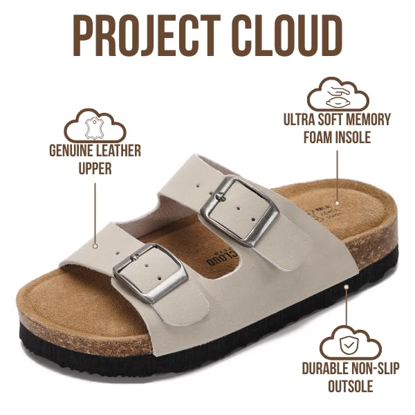 Kids | Genuine Leather Slides for Kids | Water Resistant | Lightweight | Non-Slip - Little Venita