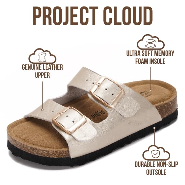 Kids | Genuine Leather Slides for Kids | Water Resistant | Lightweight | Non-Slip - Little Venita