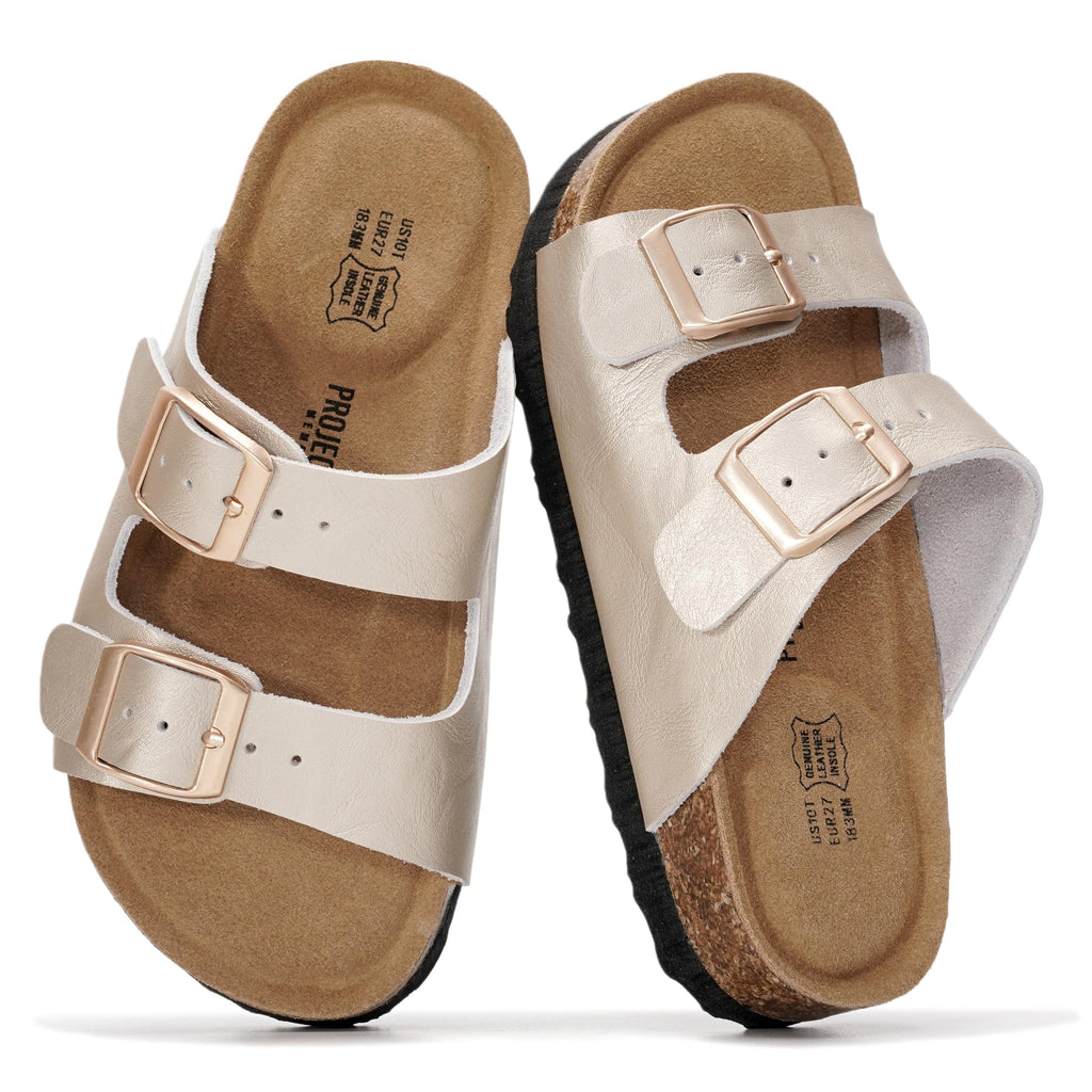 Kids | Genuine Leather Slides for Kids | Water Resistant | Lightweight | Non-Slip - Little Venita