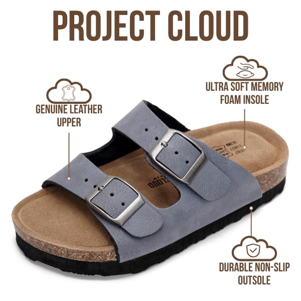 Kids | Genuine Leather Slides for Kids | Water Resistant | Lightweight | Non-Slip - Little Venita