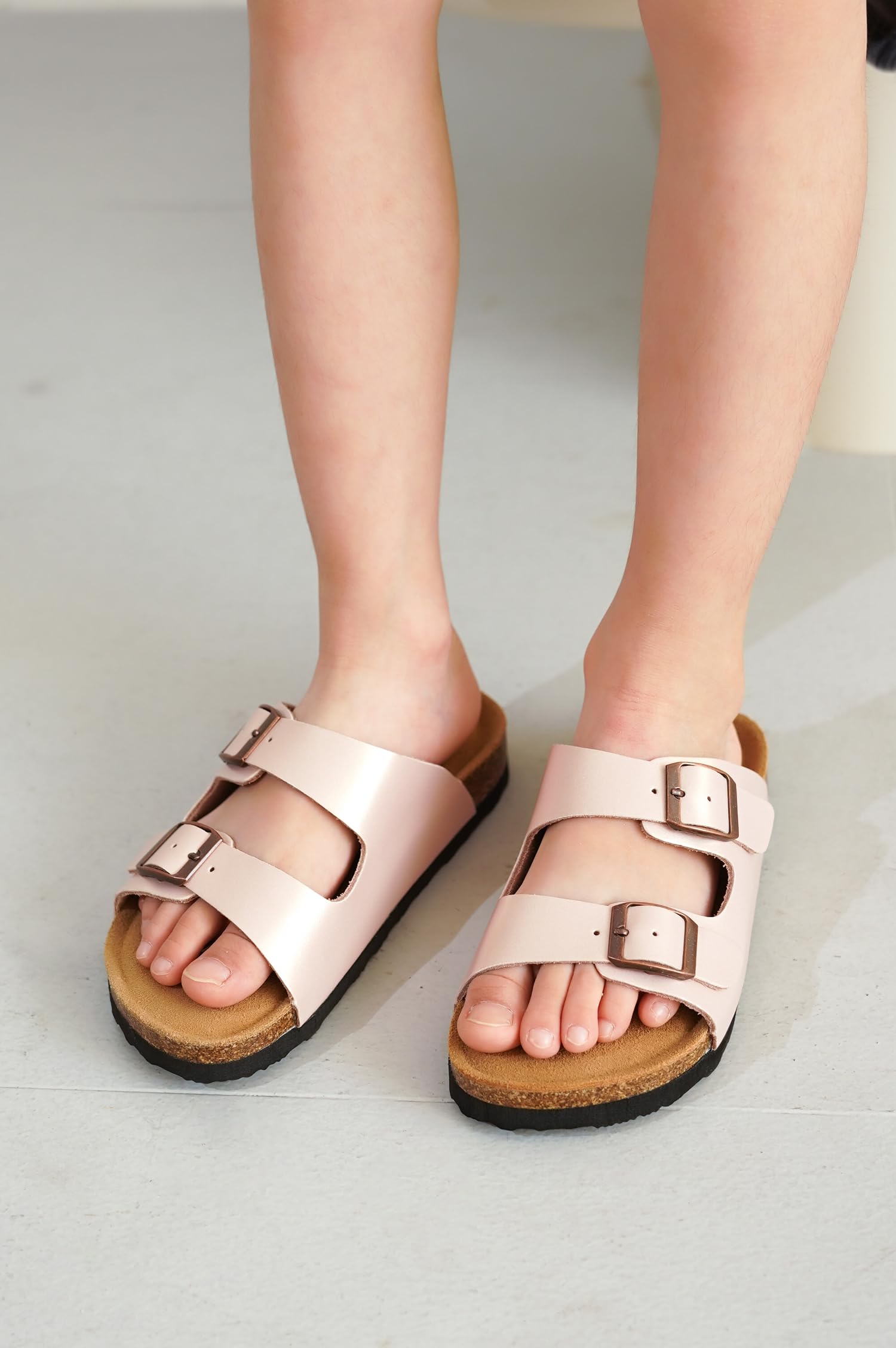 Kids | Genuine Leather Slides for Kids | Water Resistant | Lightweight | Non-Slip - Little Venita