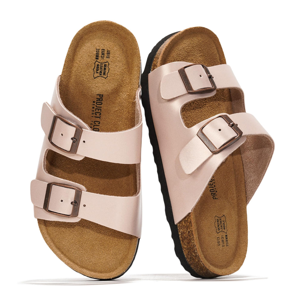 Kids | Genuine Leather Slides for Kids | Water Resistant | Lightweight | Non-Slip - Little Venita