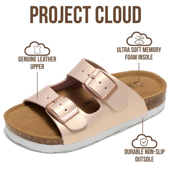 Kids | Genuine Leather Slides for Kids | Water Resistant | Lightweight | Non-Slip - Little Venita