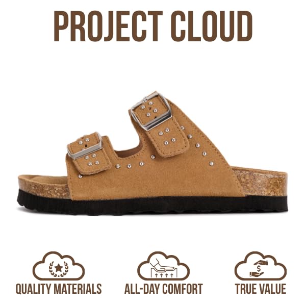 Kids | Genuine Leather Slides for Kids | Water Resistant | Lightweight | Non-Slip - Little Venita Studded