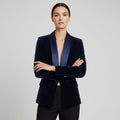 Camille Velvet Blazer - Slim Fit, Single Button - Luxe Atire