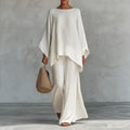 Cristina | Soft Two-Piece Set with Long Sleeves and Wide Pants