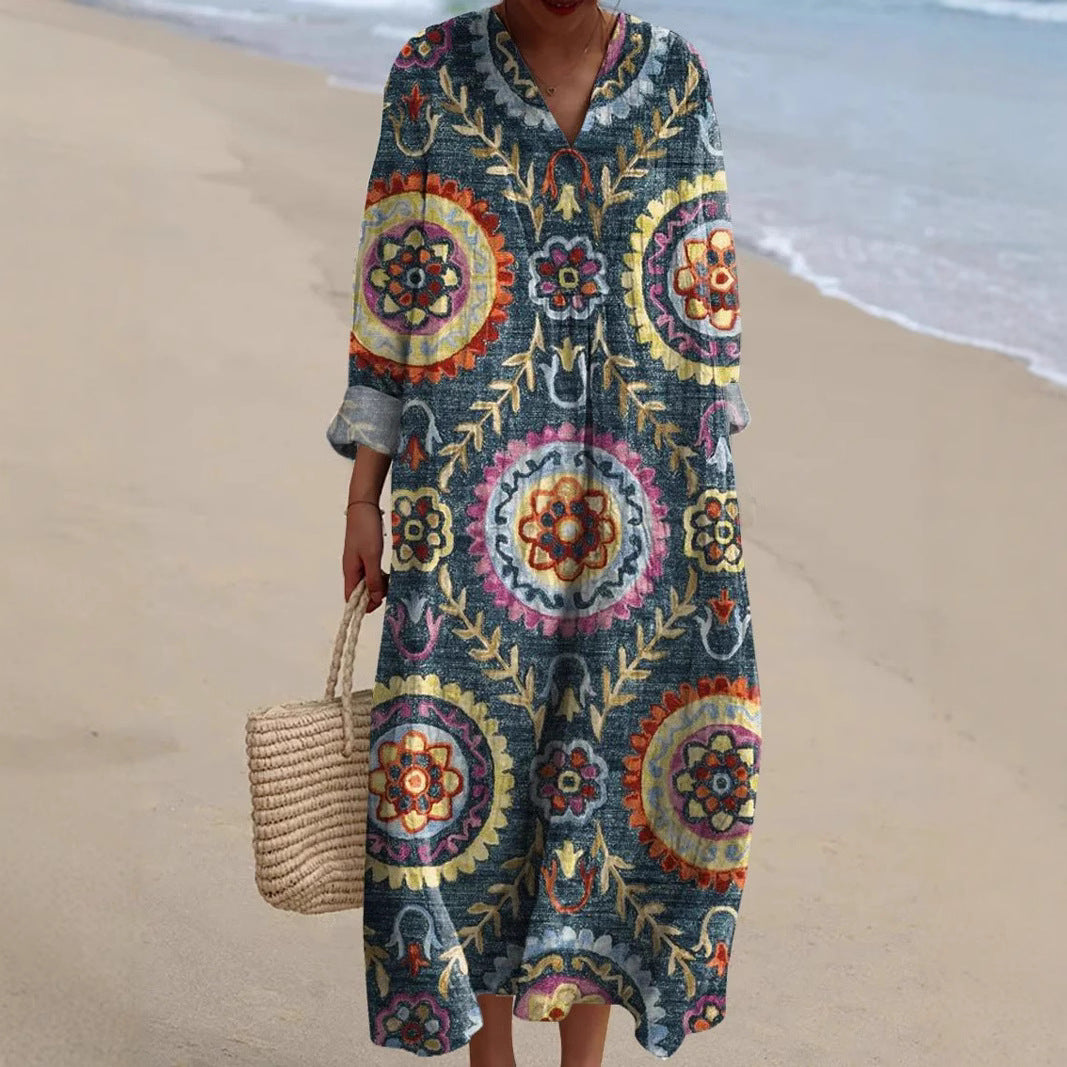 Soraya | Bohemian Dress with Ethnic Print