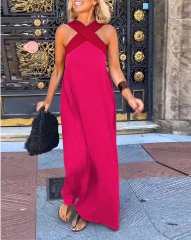 DELPHINE | DRESS WITH CROSSED CUT - Rossis Family Boutique Miami