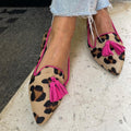 ANIMAL PRINT BALLET FLATS WITH CHIC TASSEL - Rossis Family Boutique Miami