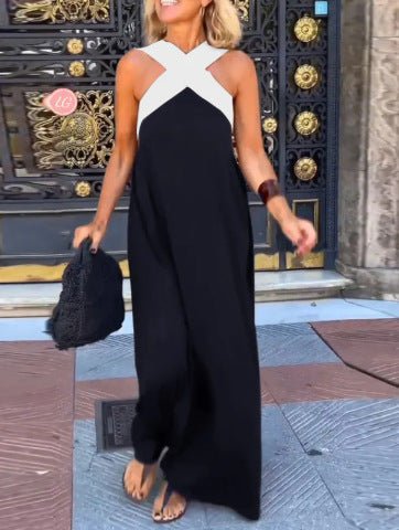 DELPHINE | DRESS WITH CROSSED CUT - Rossis Family Boutique Miami