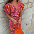 CAROLE | VIBRANT FIESTA DRESS WITH IMPRESSIVE DETAILS - Rossis Family Boutique Miami