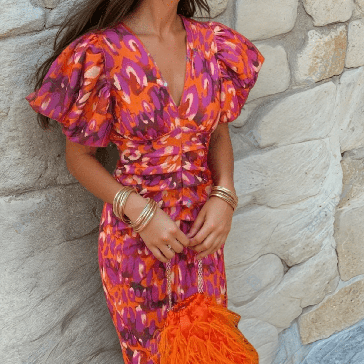 CAROLE | VIBRANT FIESTA DRESS WITH IMPRESSIVE DETAILS - Rossis Family Boutique Miami