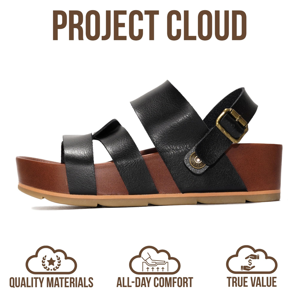 Women's | Eco-Leather Platform Sandals | Lightweight | Non-Slip - Proud