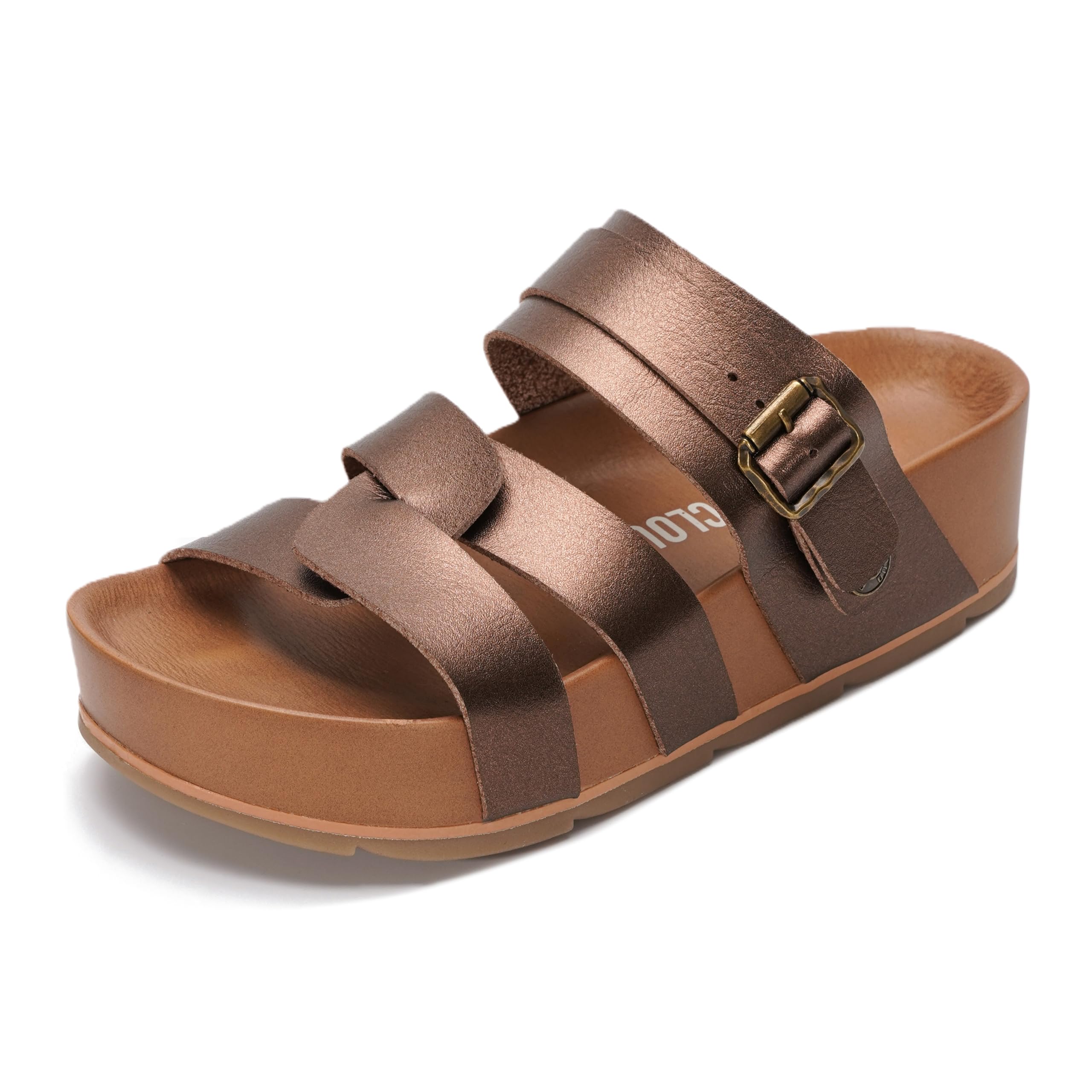 Women's | Eco-Leather Platform Sandals | Lightweight | Non-Slip - Proud