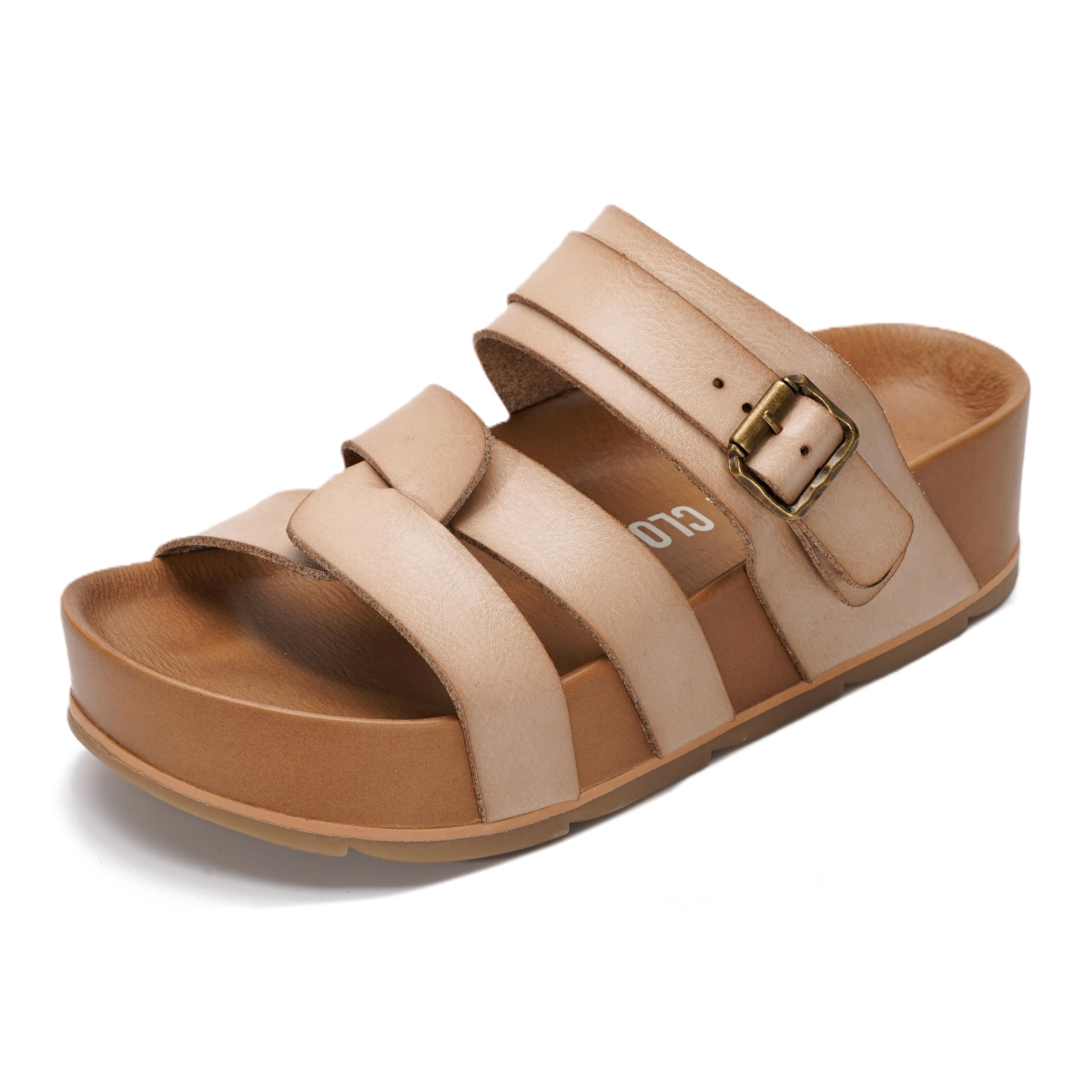 Women's | Eco-Leather Platform Sandals | Lightweight | Non-Slip - Proud