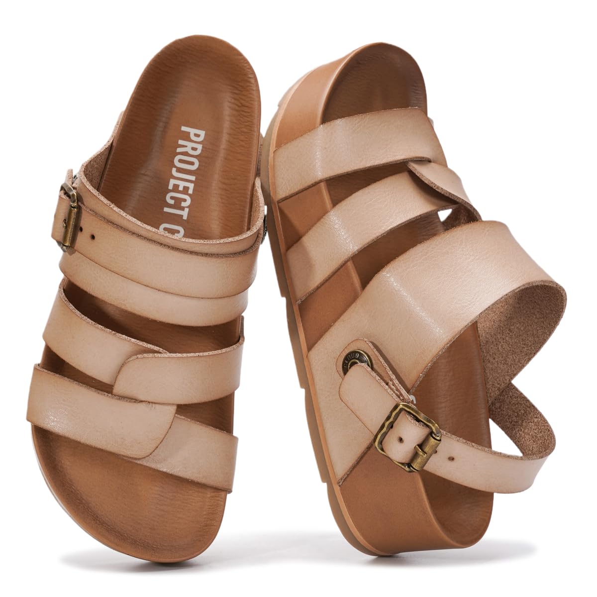 Women's | Eco-Leather Platform Sandals | Lightweight | Non-Slip - Proud