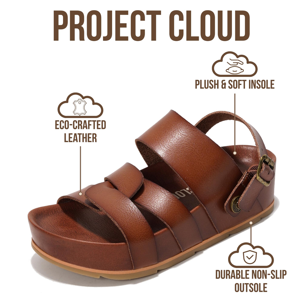 Women's | Eco-Leather Platform Sandals | Lightweight | Non-Slip - Proud