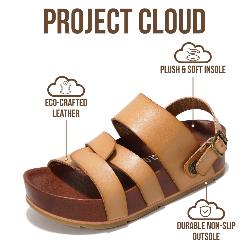 Women's | Eco-Leather Platform Sandals | Lightweight | Non-Slip - Proud