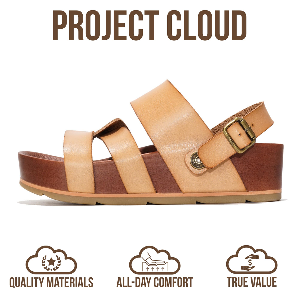 Women's | Eco-Leather Platform Sandals | Lightweight | Non-Slip - Proud