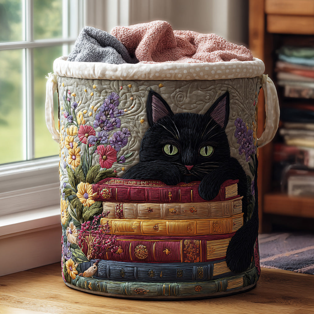 Cat Quilted | Handcrafted Basket