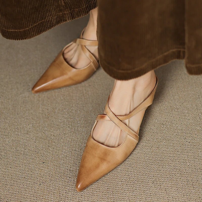 Aluna | Mules in Genuine Leather