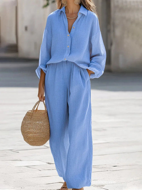 Giuseppe | Set estivo donna cotone lino elegante