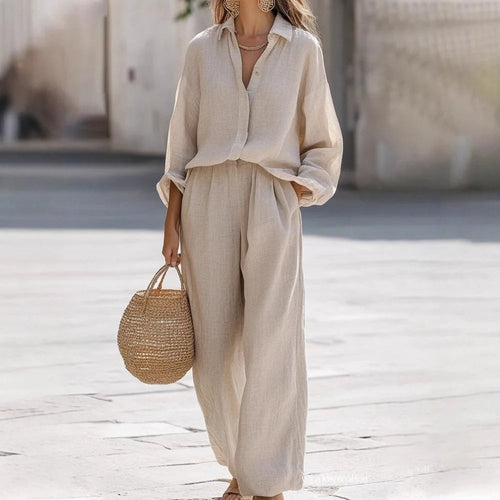 Giuseppe | Set estivo donna cotone lino elegante