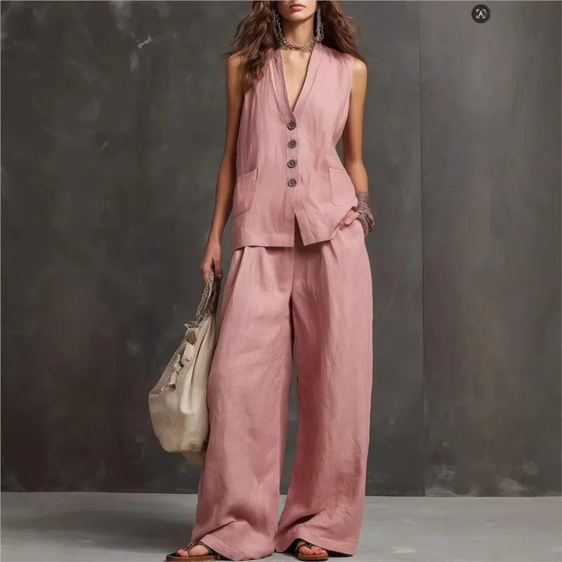 Monica | Completo Set casual a due pezzi per ufficio e estate
