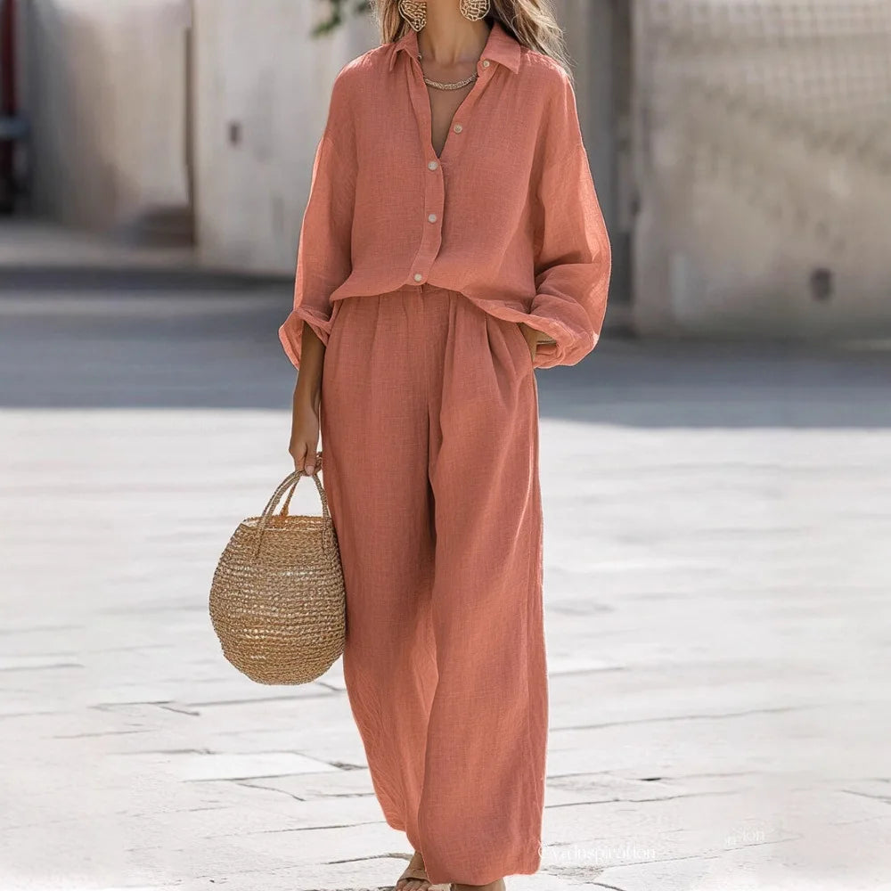 Giuseppe | Set estivo donna cotone lino elegante