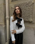 AVA: Short Sequin Blazer with Bow - Luxe Atire
