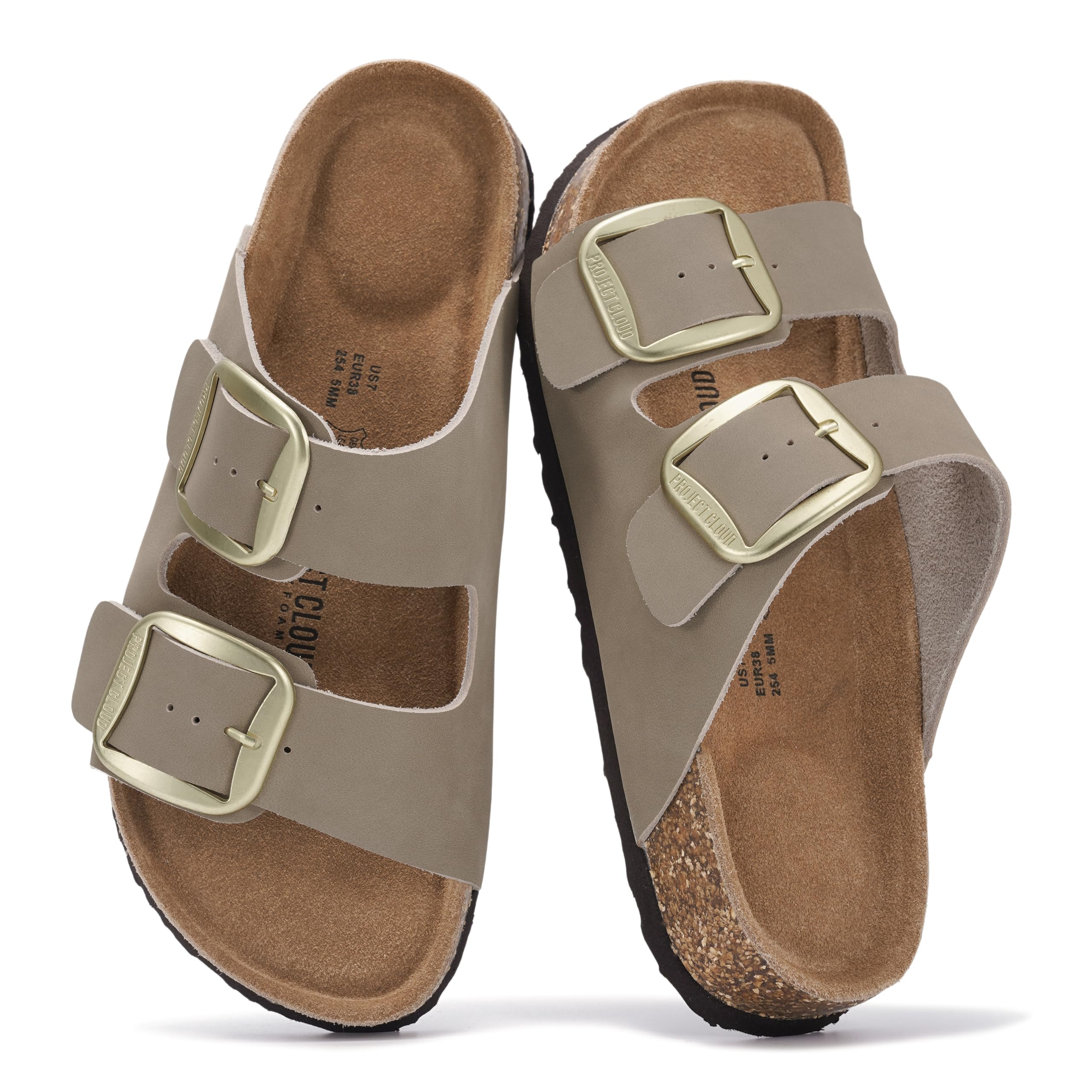 Women's | 100% Genuine Leather Women Flat Sandals | ProjectPlush | Lightweight | Non-Slip - Santorini