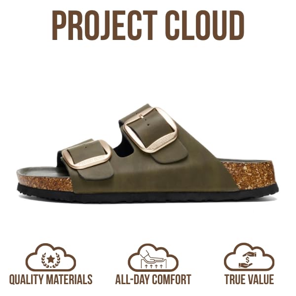 Women's | 100% Genuine Leather Women Flat Sandals | ProjectPlush | Lightweight | Non-Slip - Santorini