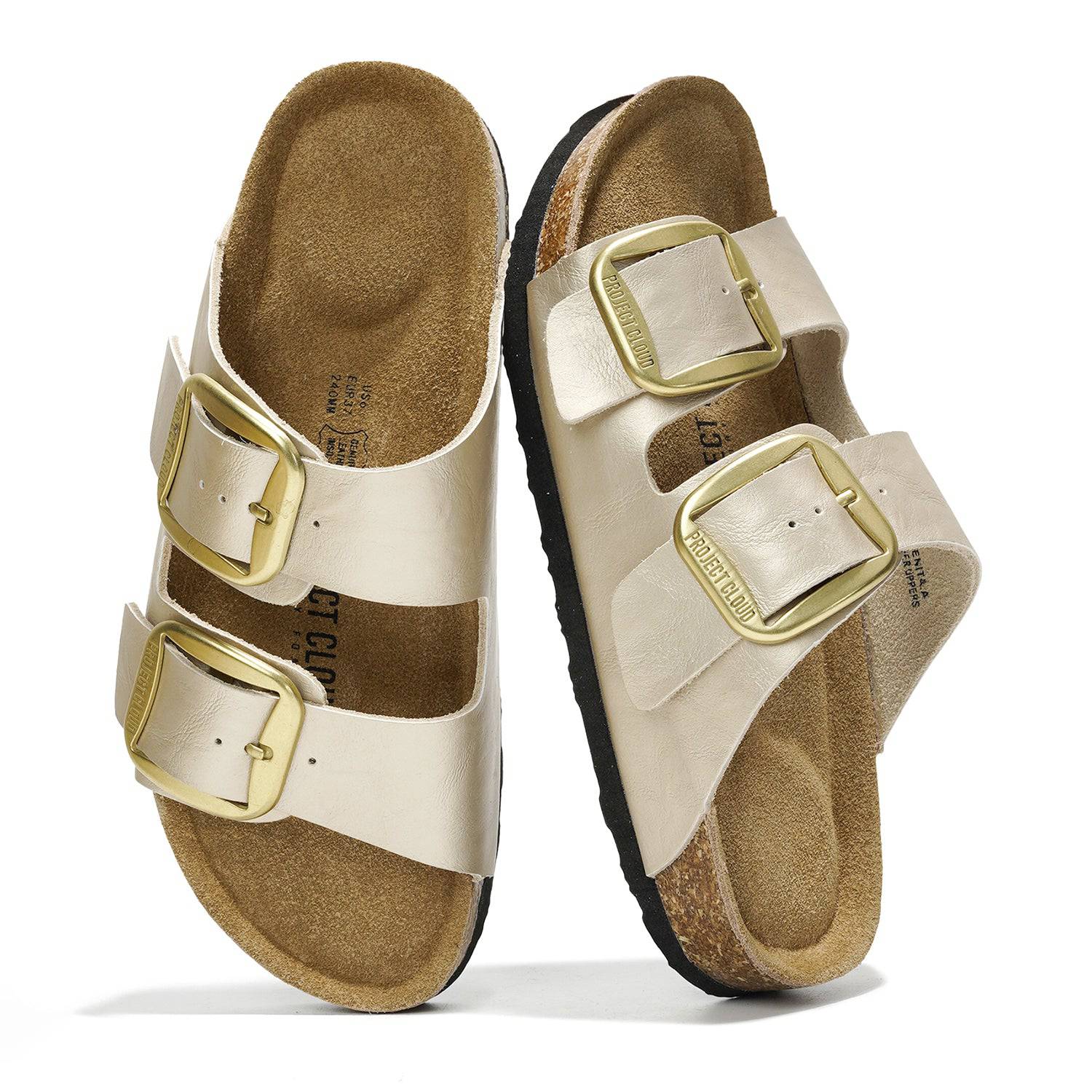 Women's | 100% Genuine Leather Women Flat Sandals | ProjectPlush | Lightweight | Non-Slip - Santorini