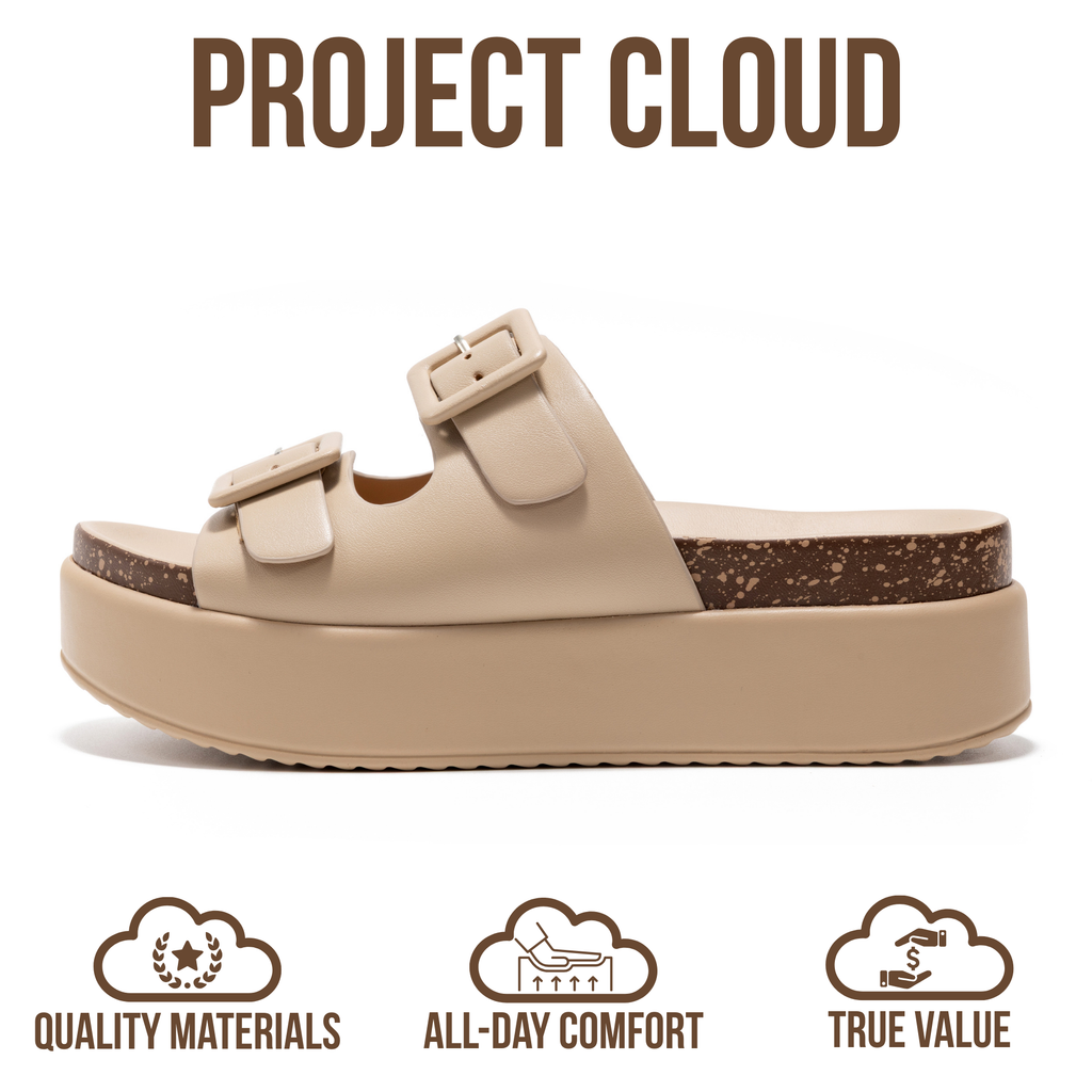 Women's | Wedge Platform Sandals | Eco-Leather Upper | Memory Foam | Non-Slip - Softy