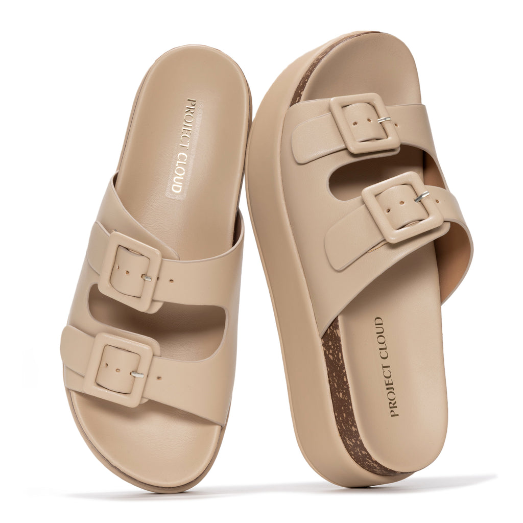 Women's | Wedge Platform Sandals | Eco-Leather Upper | Memory Foam | Non-Slip - Softy