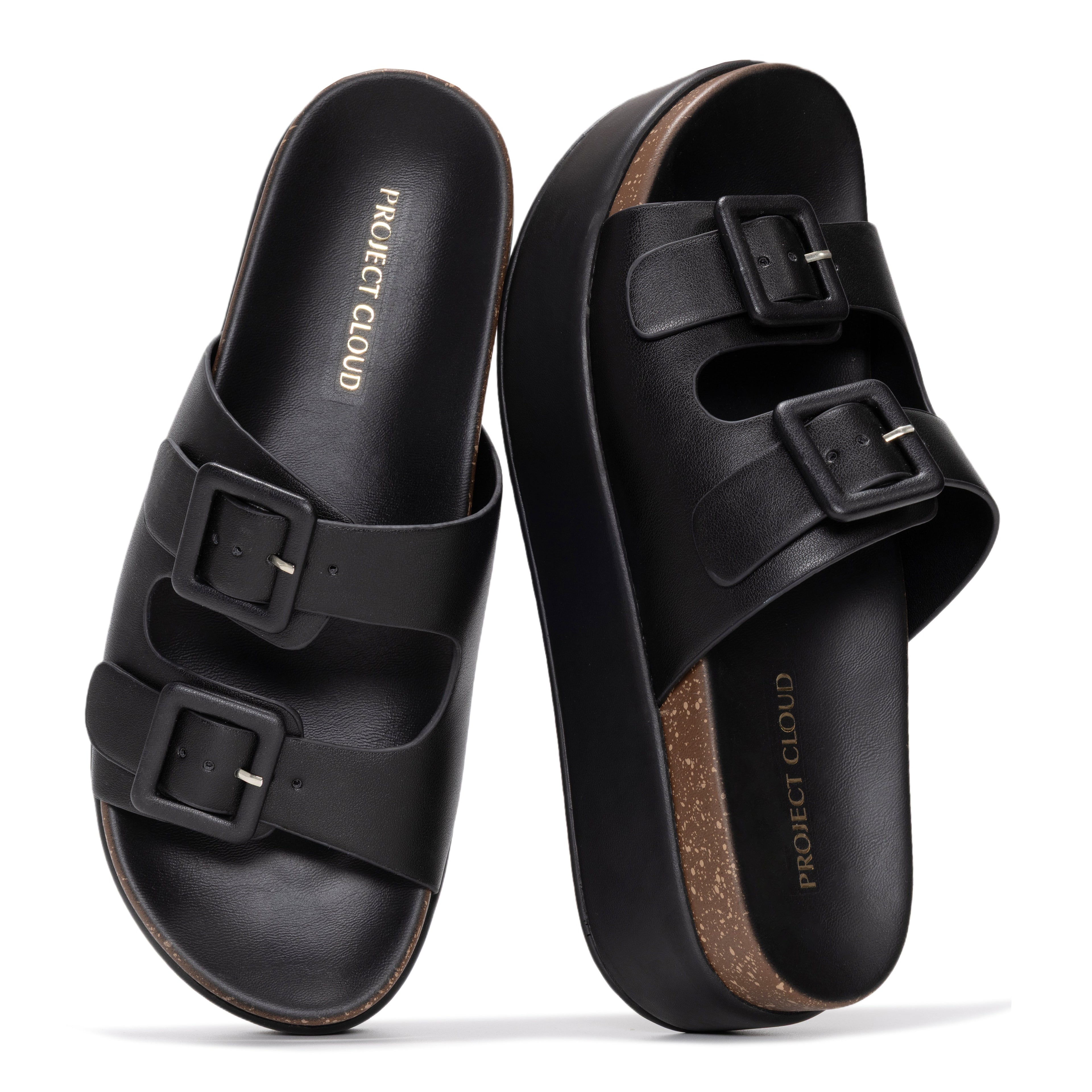 Women's | Wedge Platform Sandals | Eco-Leather Upper | Memory Foam | Non-Slip - Softy