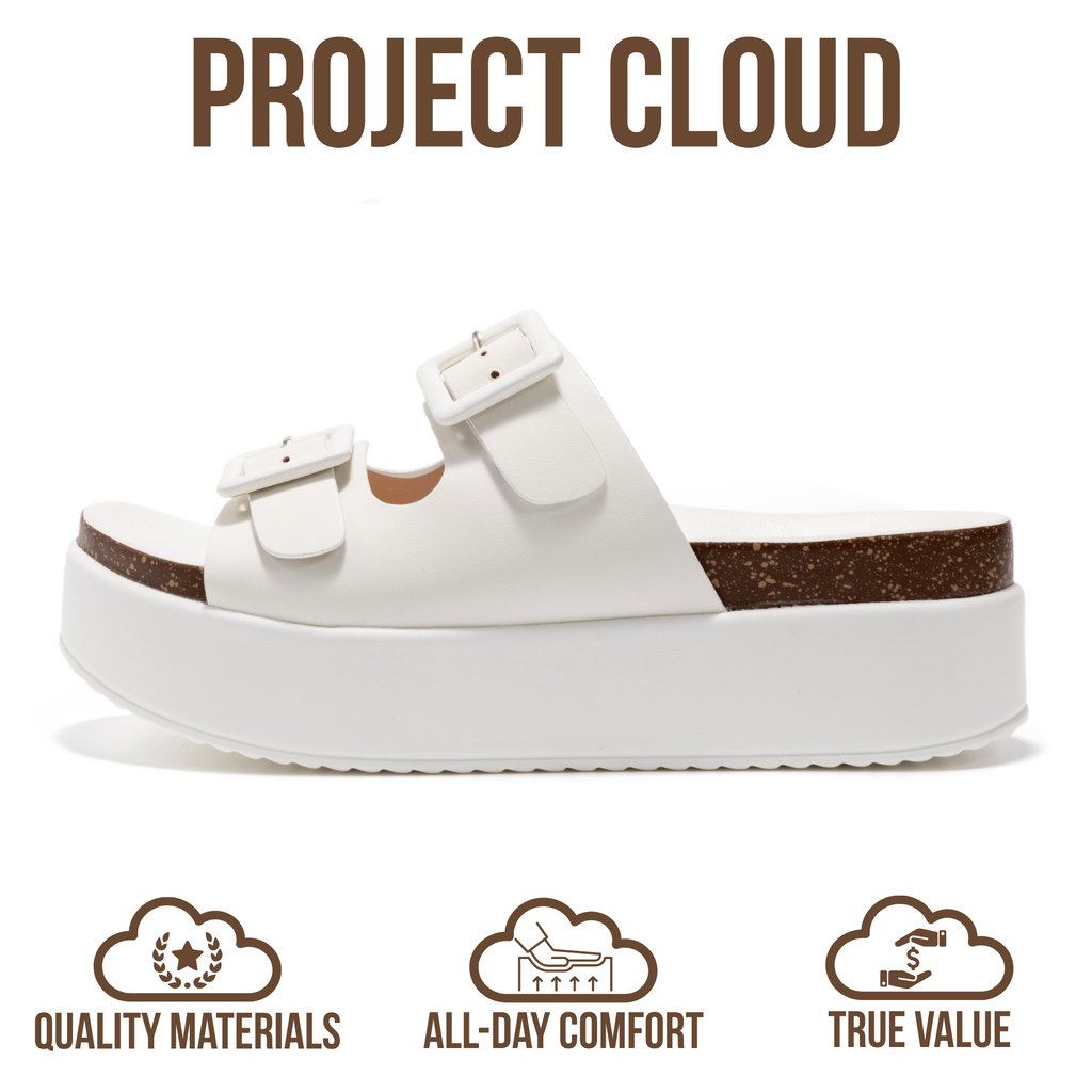 Women's | Wedge Platform Sandals | Eco-Leather Upper | Memory Foam | Non-Slip - Softy