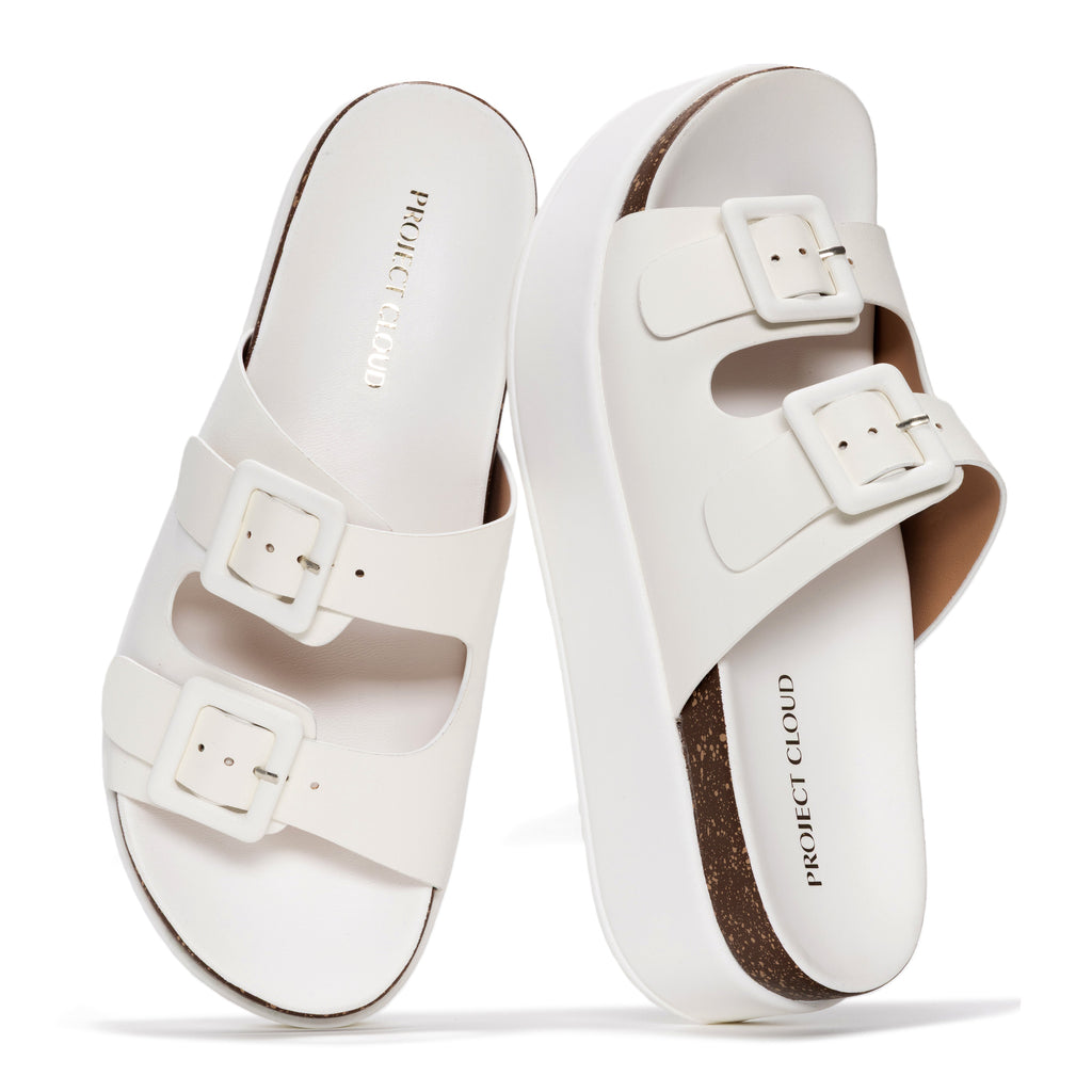 Women's | Wedge Platform Sandals | Eco-Leather Upper | Memory Foam | Non-Slip - Softy