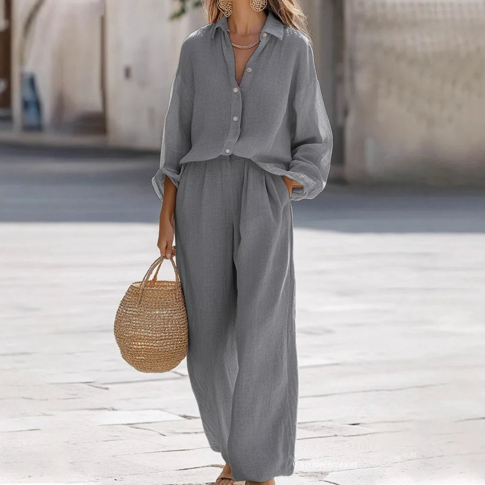 Giuseppe | Set estivo donna cotone lino elegante
