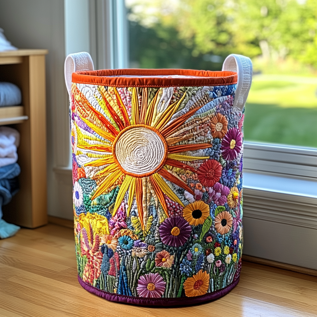 Sunflower Bloom | Handcrafted Laundry Basket