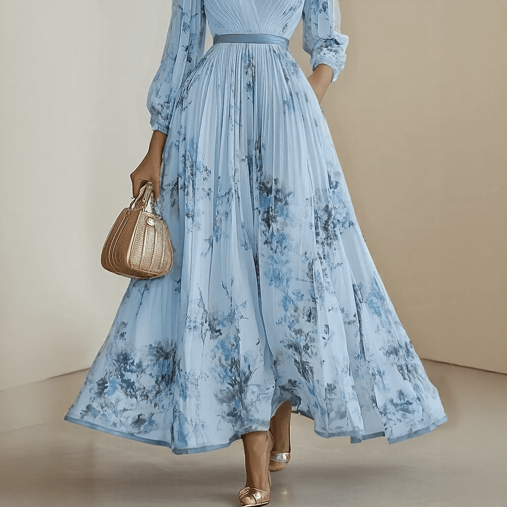 ELARA | DRESS WITH SOFT V - NECK - Rossis Family Boutique Miami