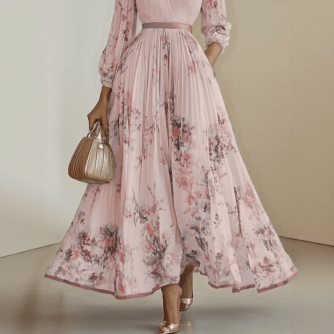 ELARA | DRESS WITH SOFT V - NECK - Rossis Family Boutique Miami