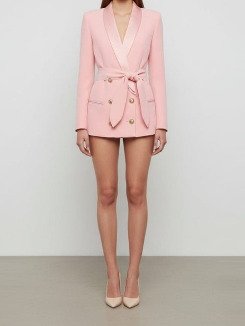 The Riley Belted Slim Fit Blazer - Luxe Atire