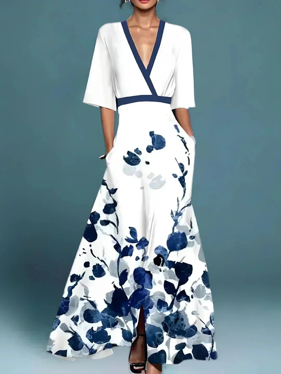 LAURE | ELEGANT FLORAL DRESS - Rossis Family Boutique Miami